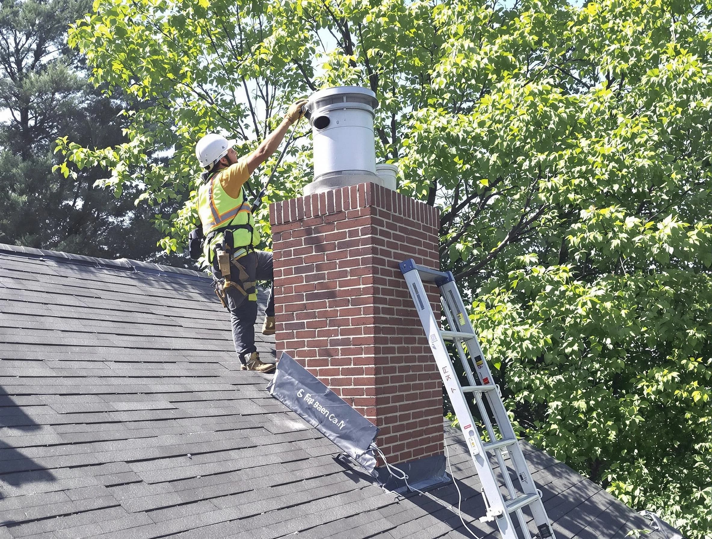 Chimney liner inspection by Newcastle Chimney Sweep in Newcastle, OK