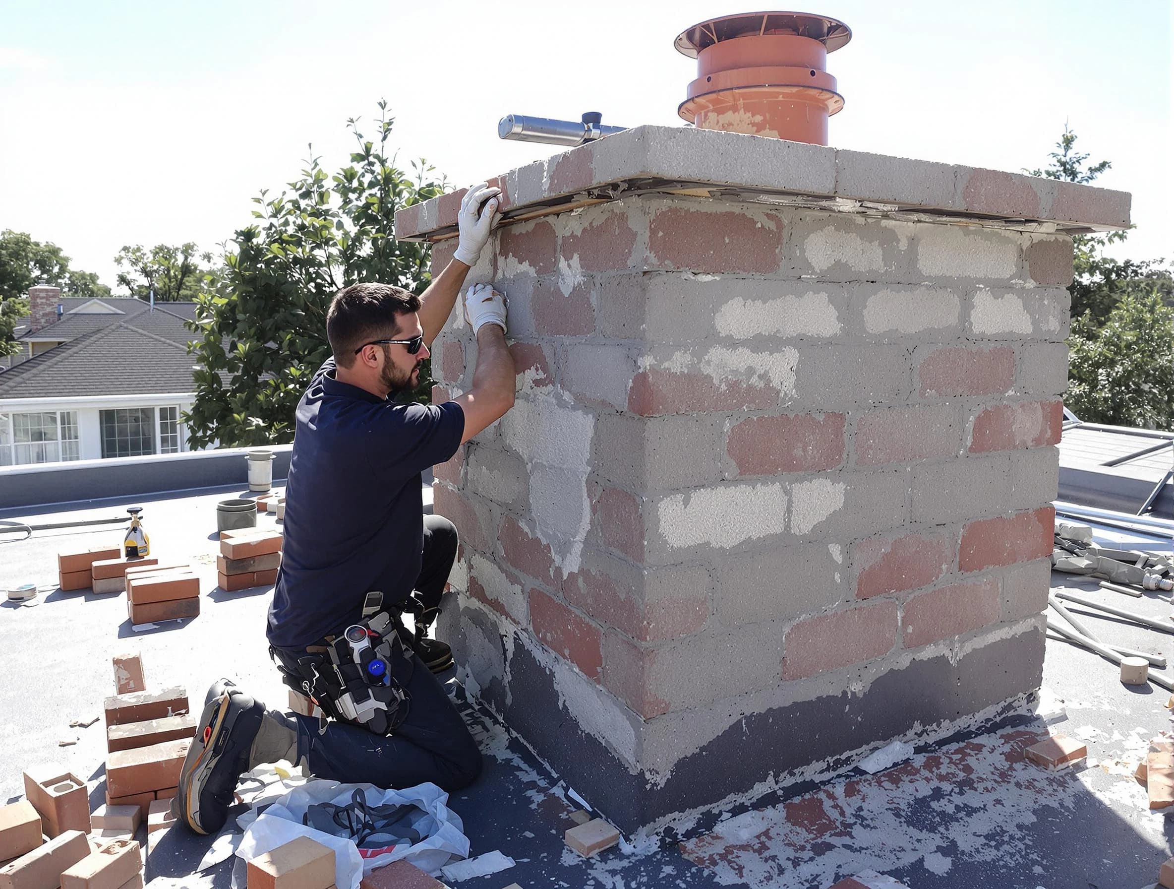 Advanced chimney repair process by Newcastle Chimney Sweep in Newcastle, OK