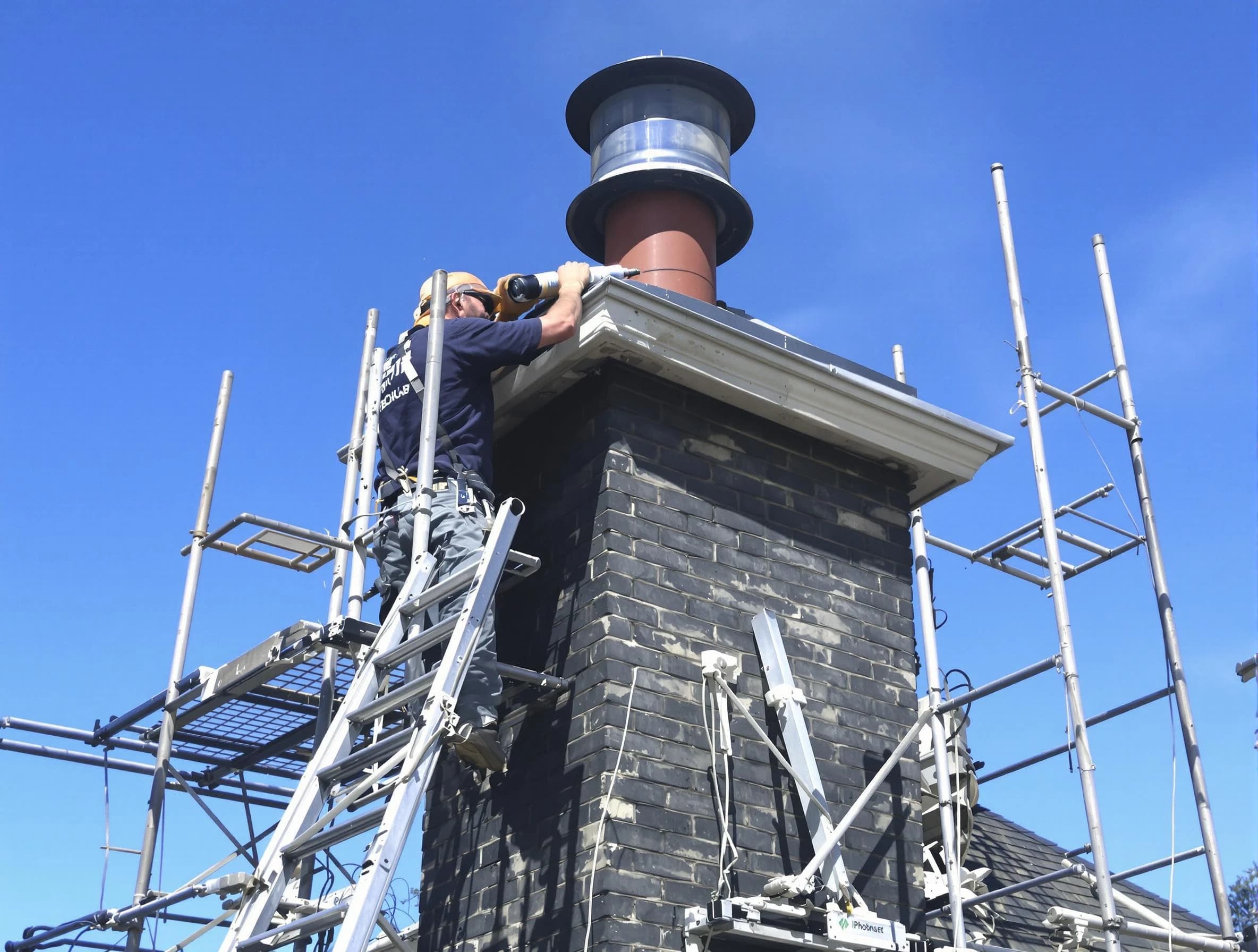 Sturdy chimney crown finished by Newcastle Chimney Sweep in Newcastle, OK