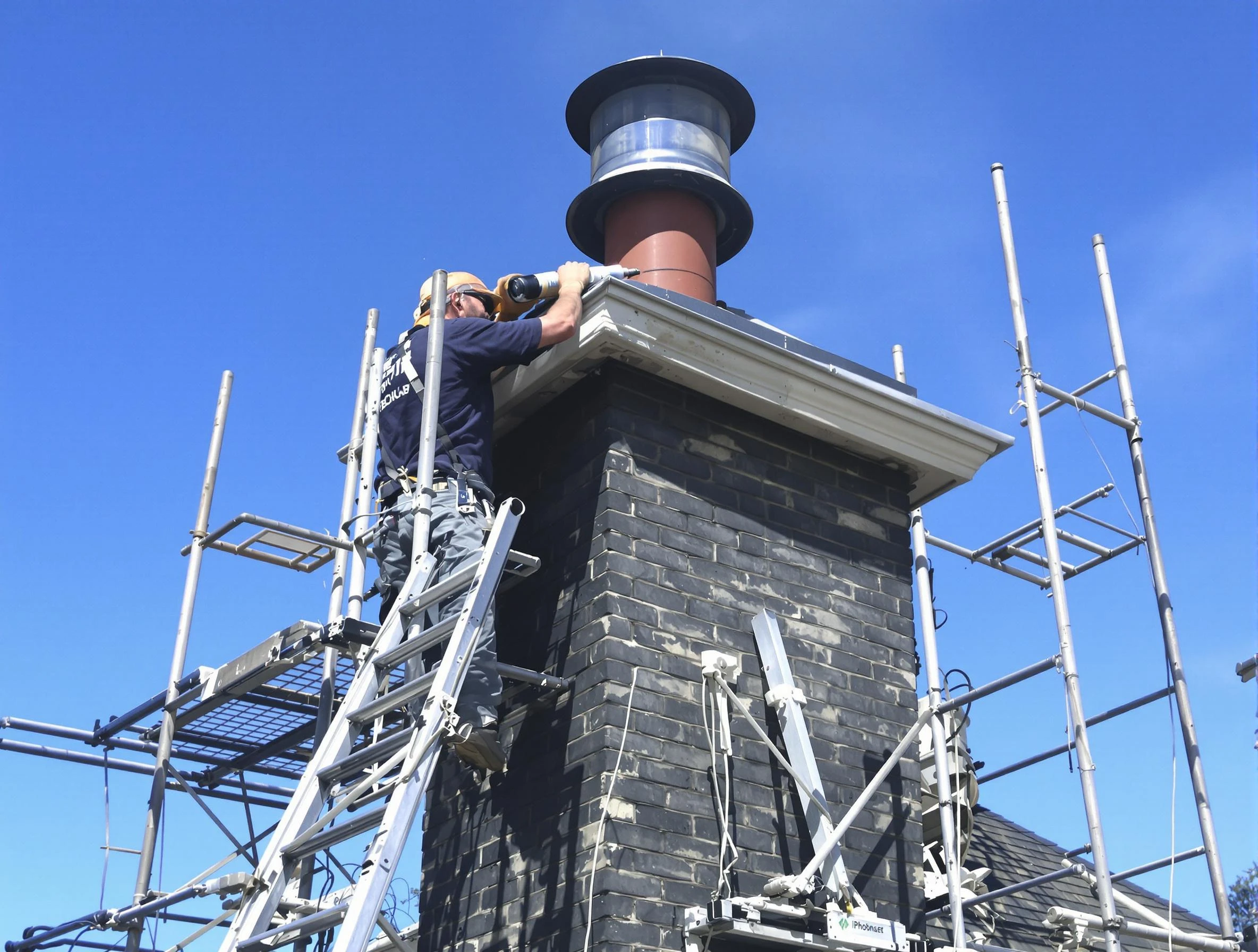 Sturdy chimney crown finished by Newcastle Chimney Sweep in Newcastle, OK
