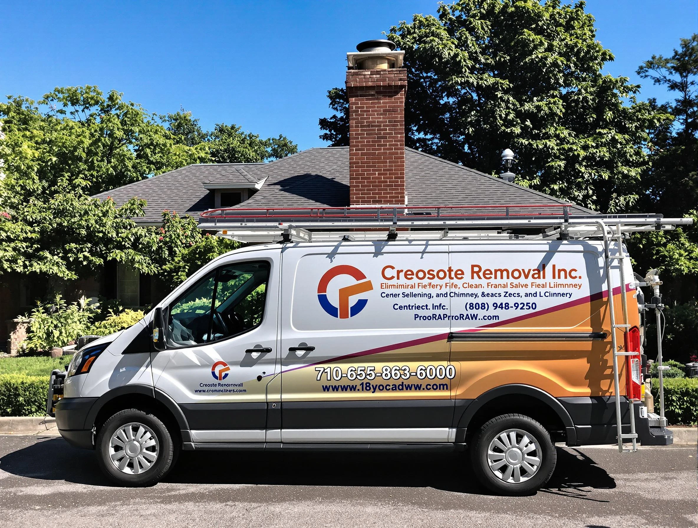 Newcastle Chimney Sweep technician removing creosote safely in Newcastle, OK
